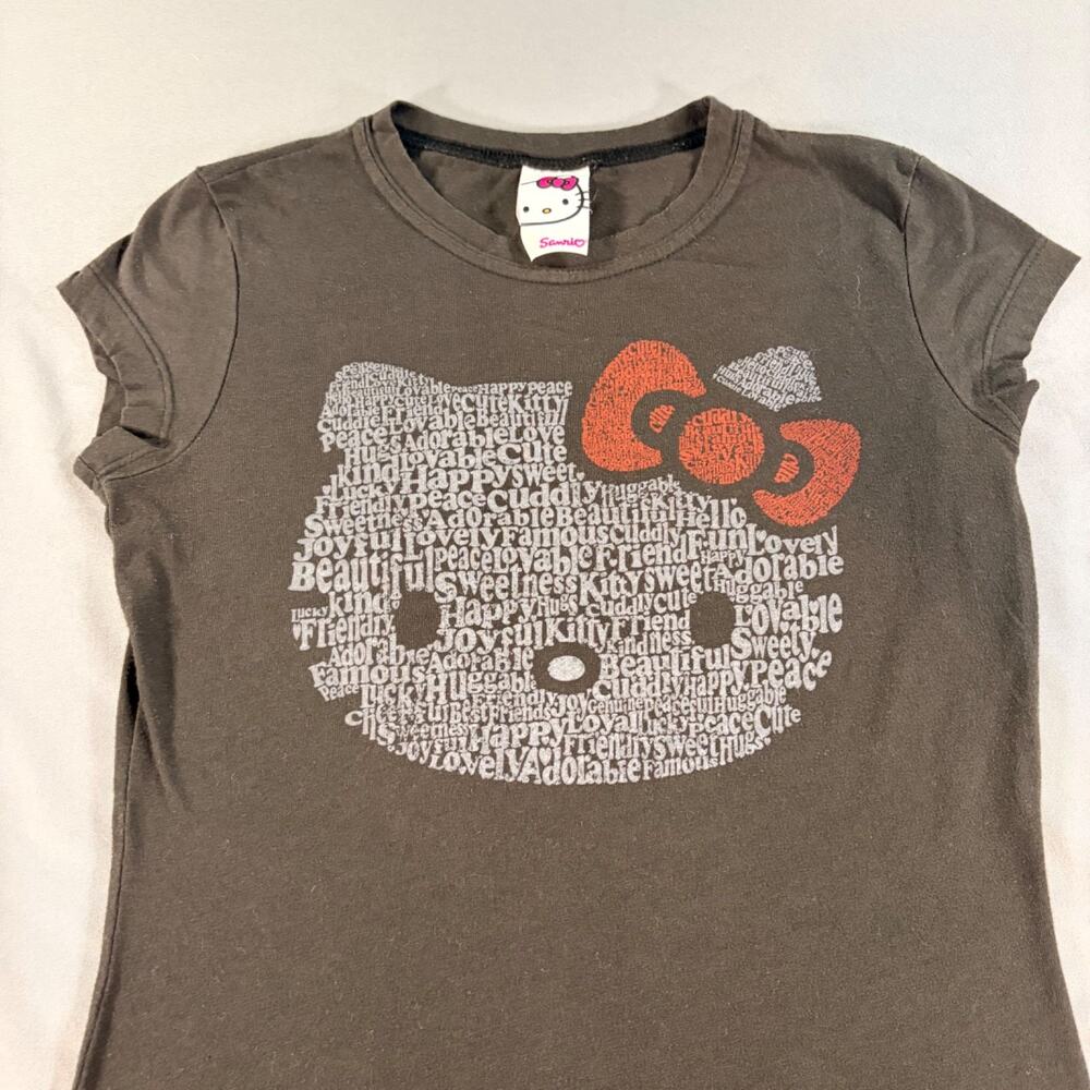 Sanrio Junior Girls Hello Kitty Graphic T-Shirt Black Small